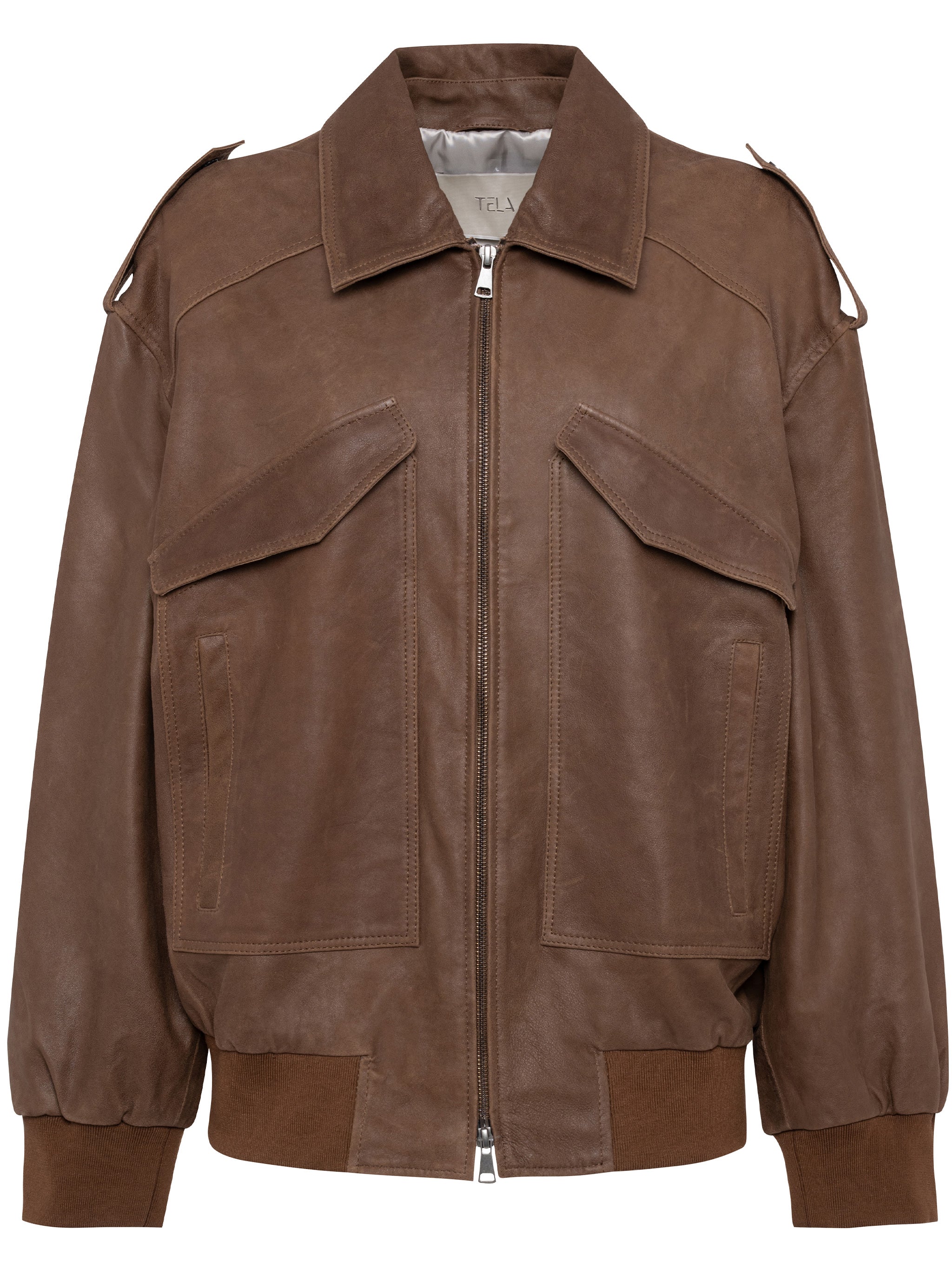 Brown New Blossom Boxy Fabric Jacket
