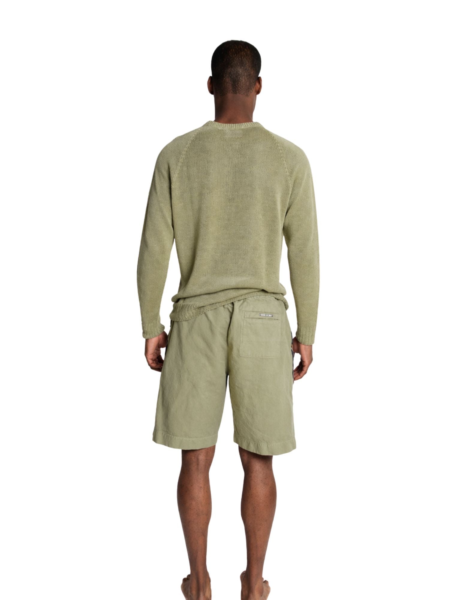 Olive Raglan Sleeve Hemp Knit Top