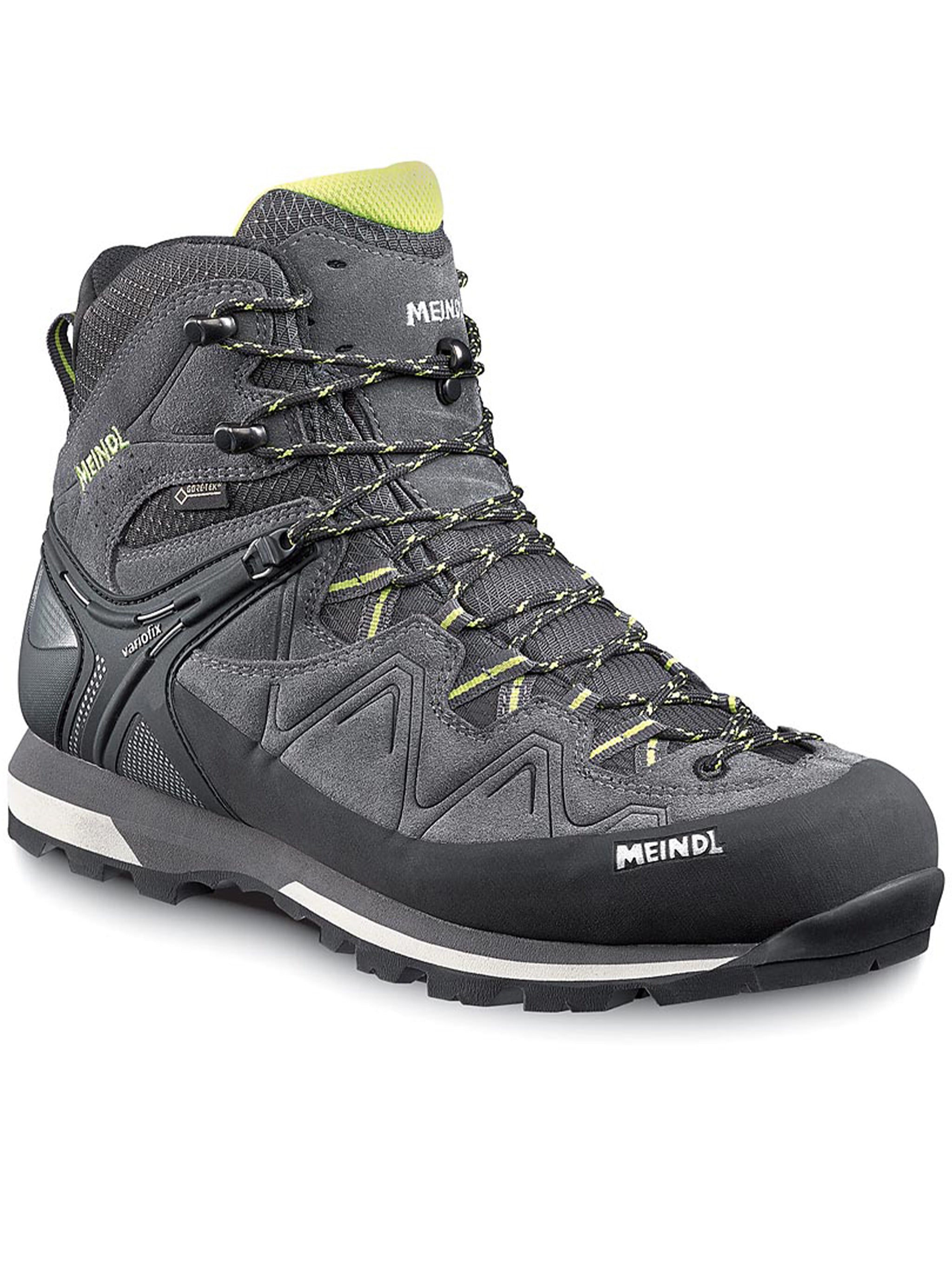 Mid-Height Hiking Boot with Textured Grey Upper
