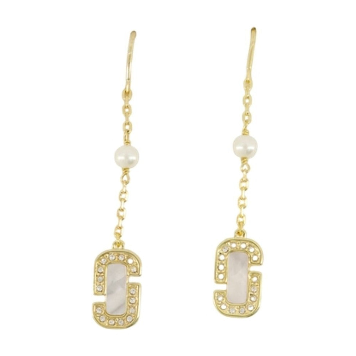 Mop Drop Earrings - Metal - Gold