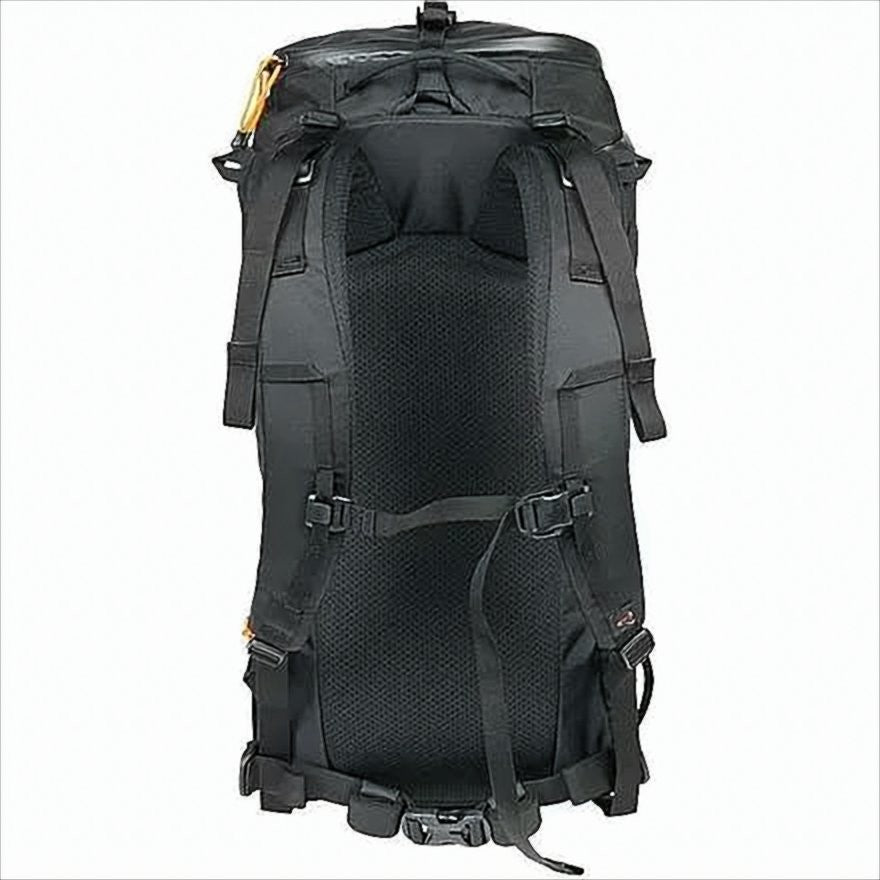 Streamlined Nylon Backpack with Orange Accents