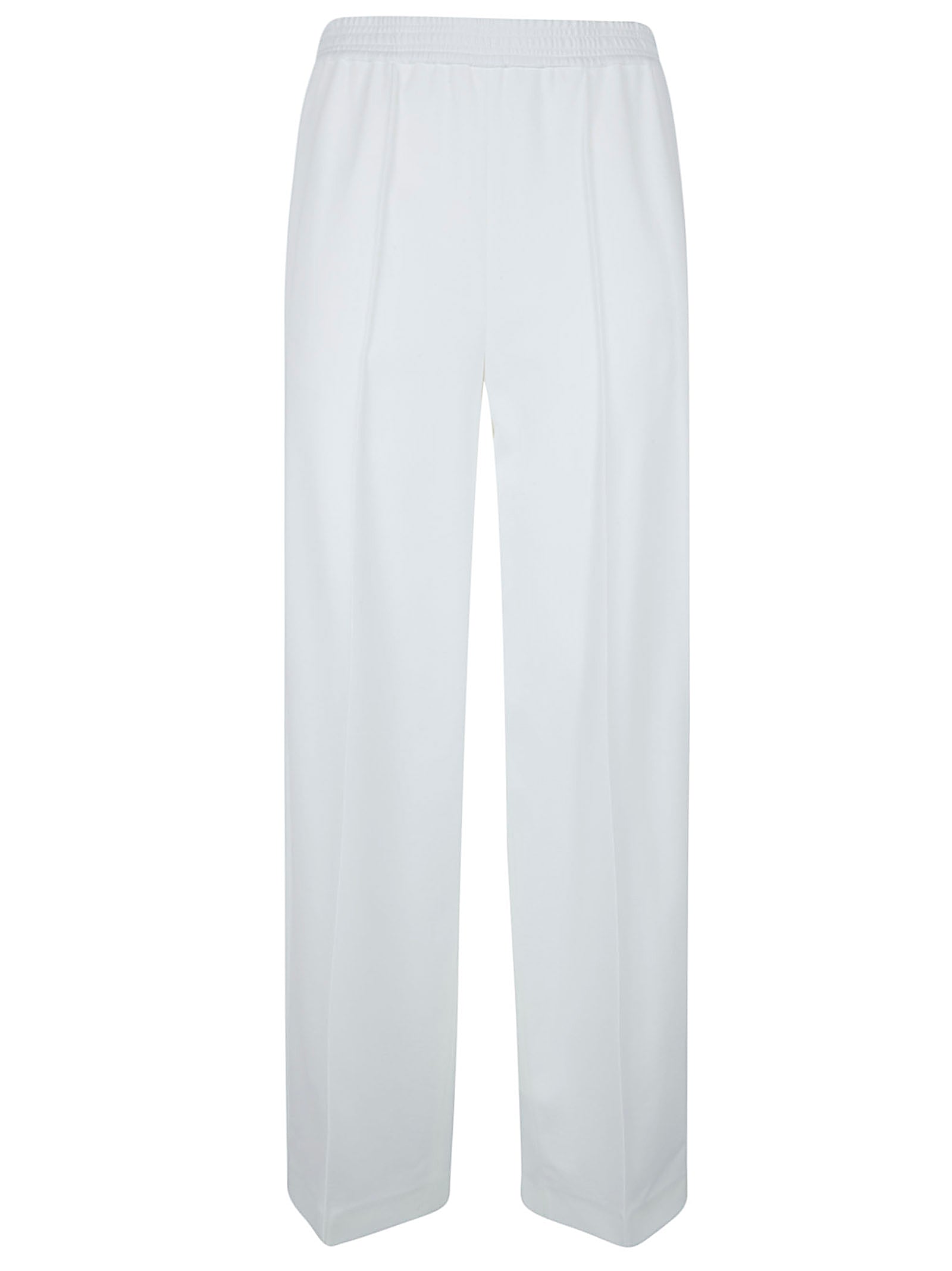 Wide-Leg Trousers in Ribbed Jersey