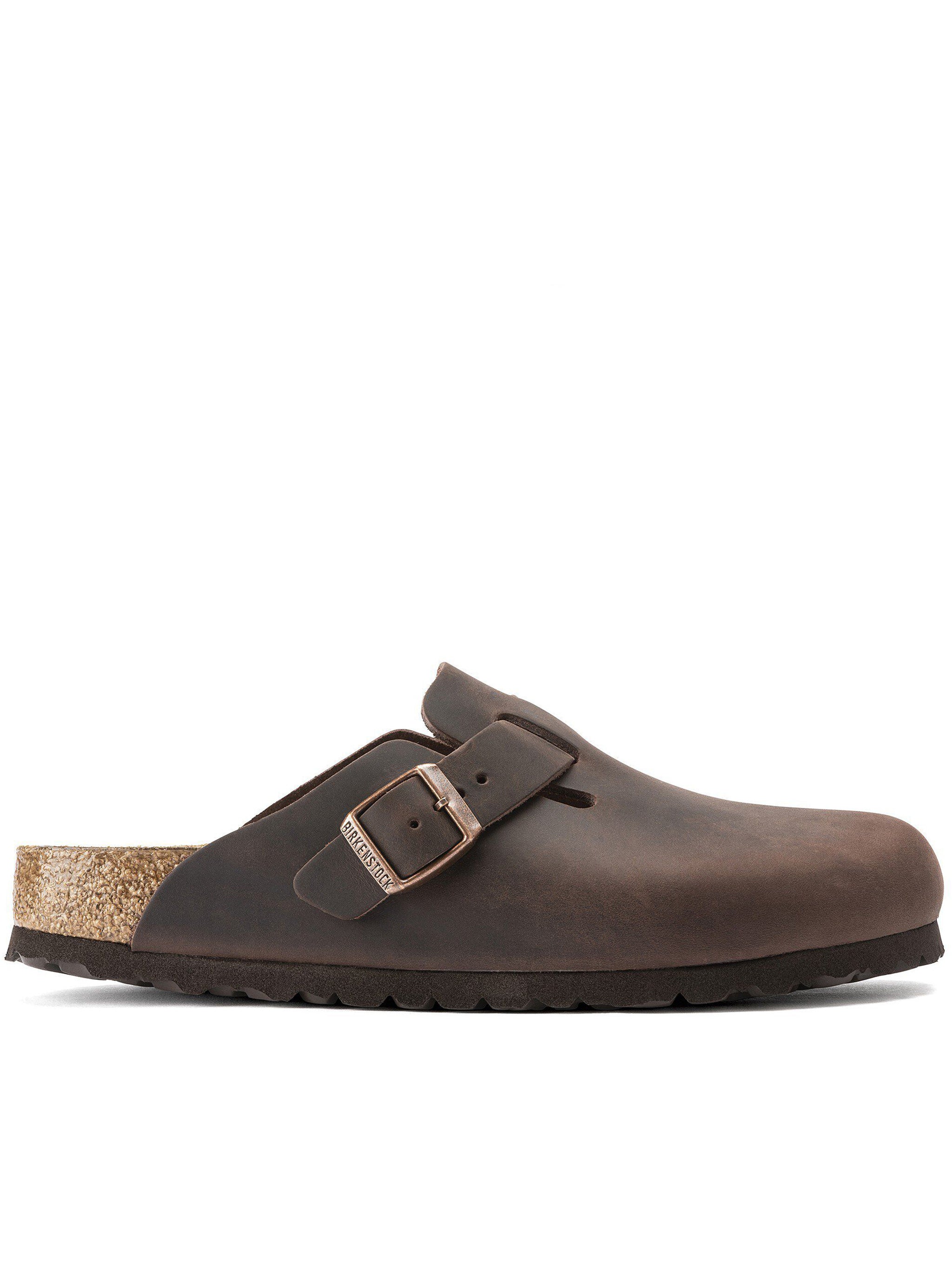 Boston Matte Brown Leather Clogs