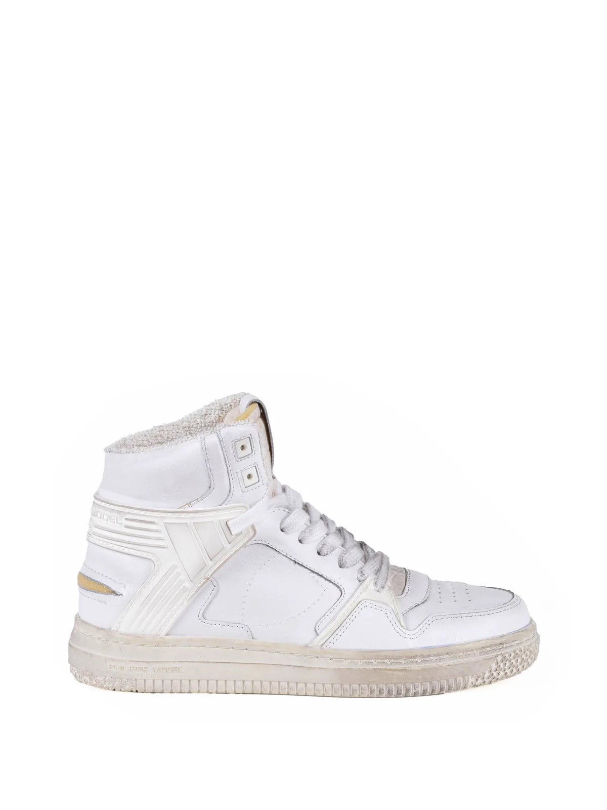 High-Top Sneakers With Padded Collar And Textured Sole