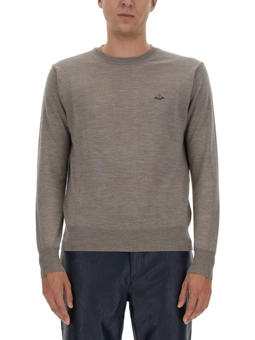 Logo-Embellished Virgin Wool Jersey With Classic Crew Neck