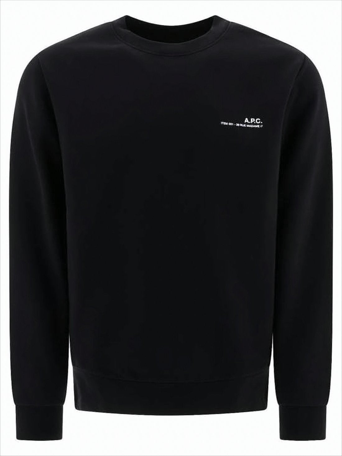 Minimalist Long-Sleeve Crewneck Sweatshirt with Logo Detail