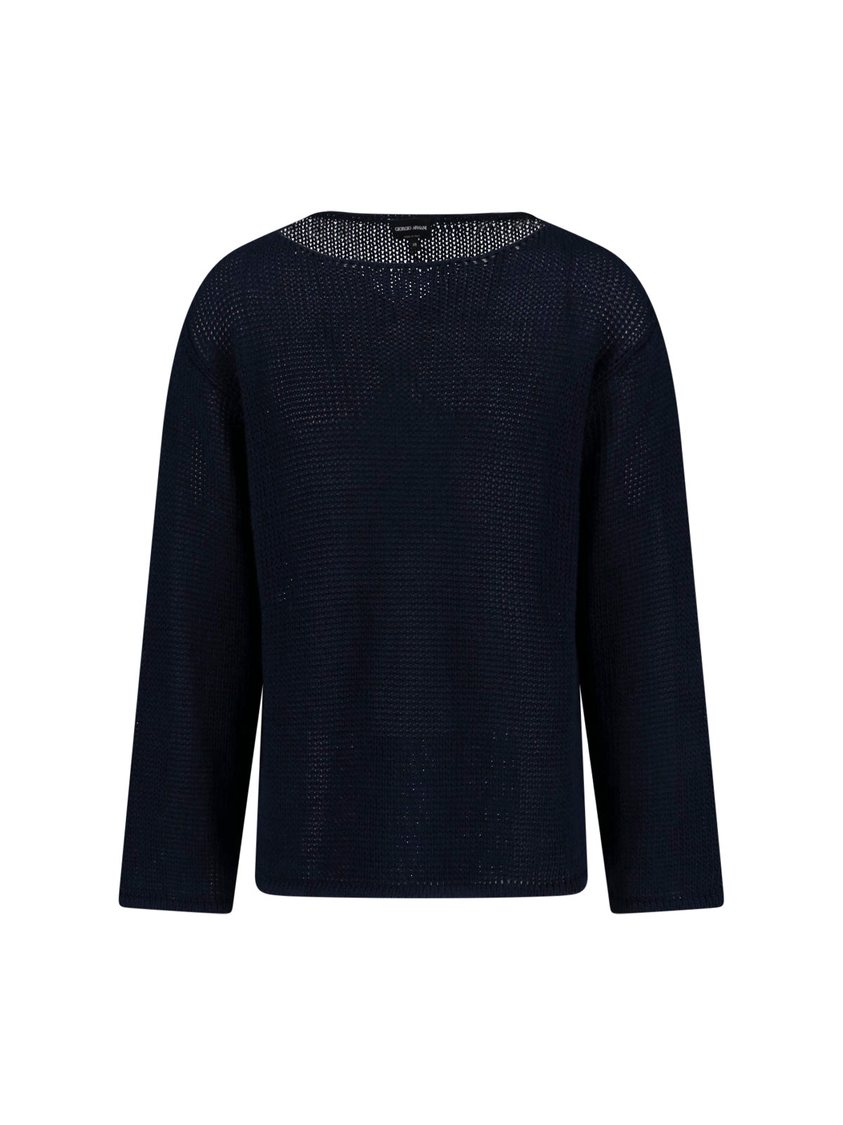 Linen And Lyocell Sweater Dark Blue