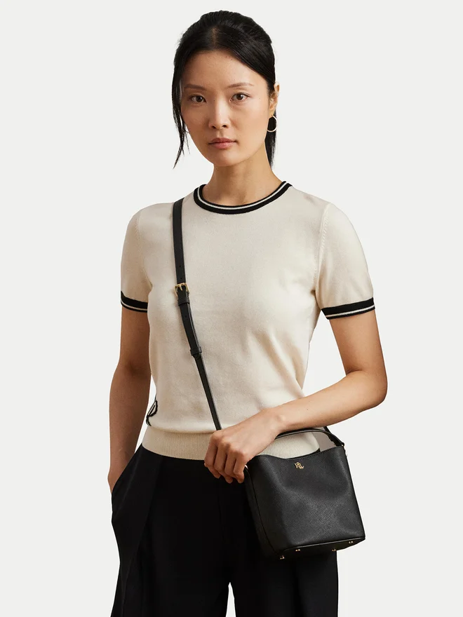 Compact Black Bucket Bag