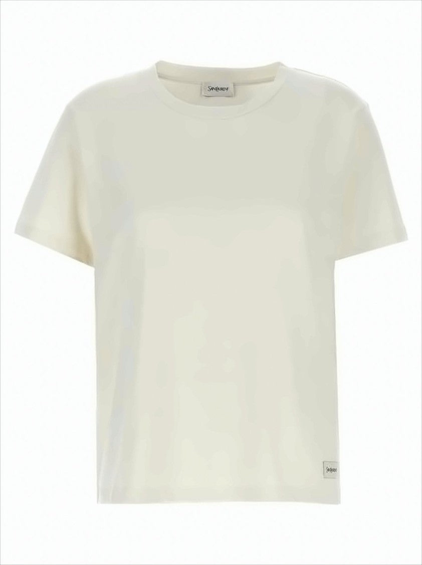 Boxy Short-Sleeve T-Shirt with Classic Round Neckline
