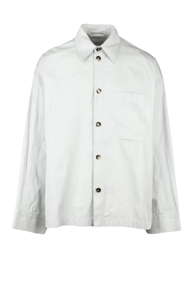 Oversized Shirt Cotton/Silk - Light Grey