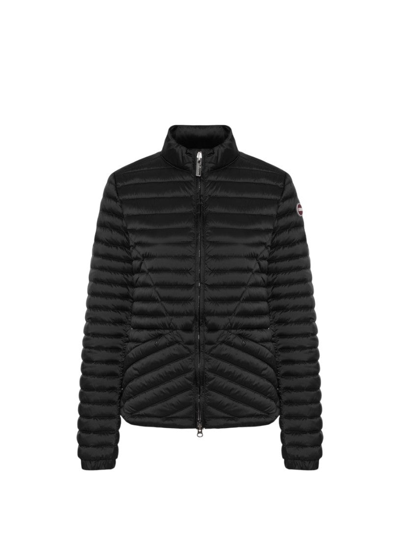 Fitted Water-Repellent Jacket with Horizontal Quilting