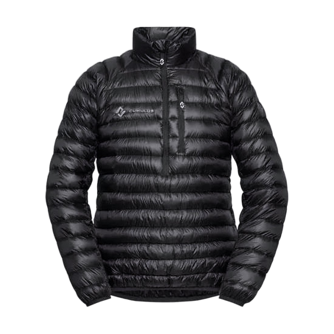 Lightweight Black Padded Jacket with High Collar