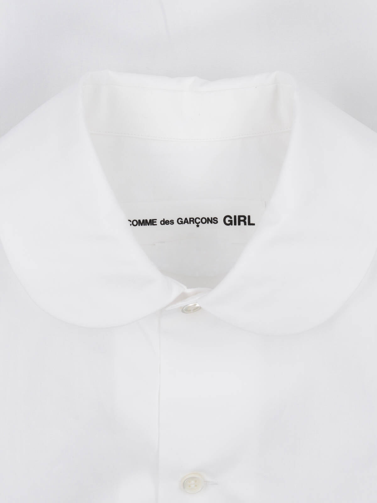White Peter Pan Collar Pleated Shirt