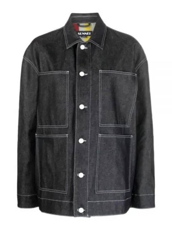 Boxy Long-Sleeve Shirt Jacket with Patch Pockets