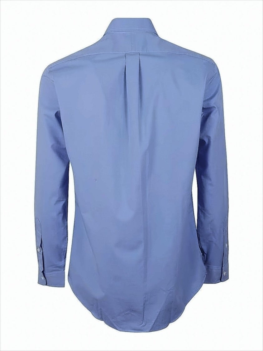 Long-Sleeve Slim Fit Button-Up Shirt with Classic Collar