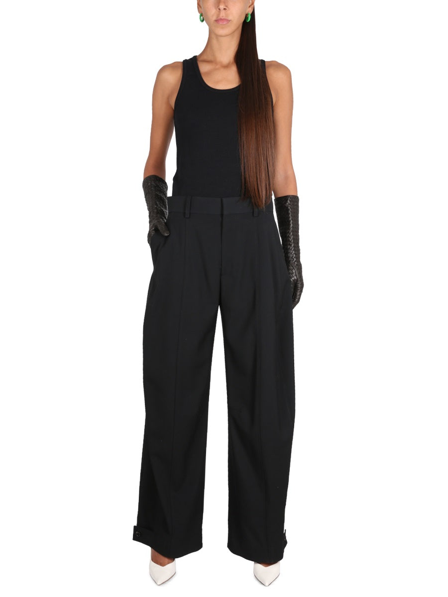 Ribbed Slim-Fit Top with Round Neckline