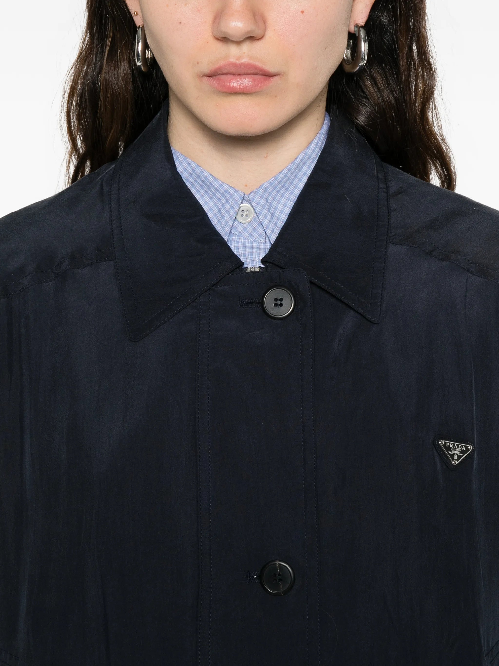 Seta Lavata Button-Up Minimalist Jacket