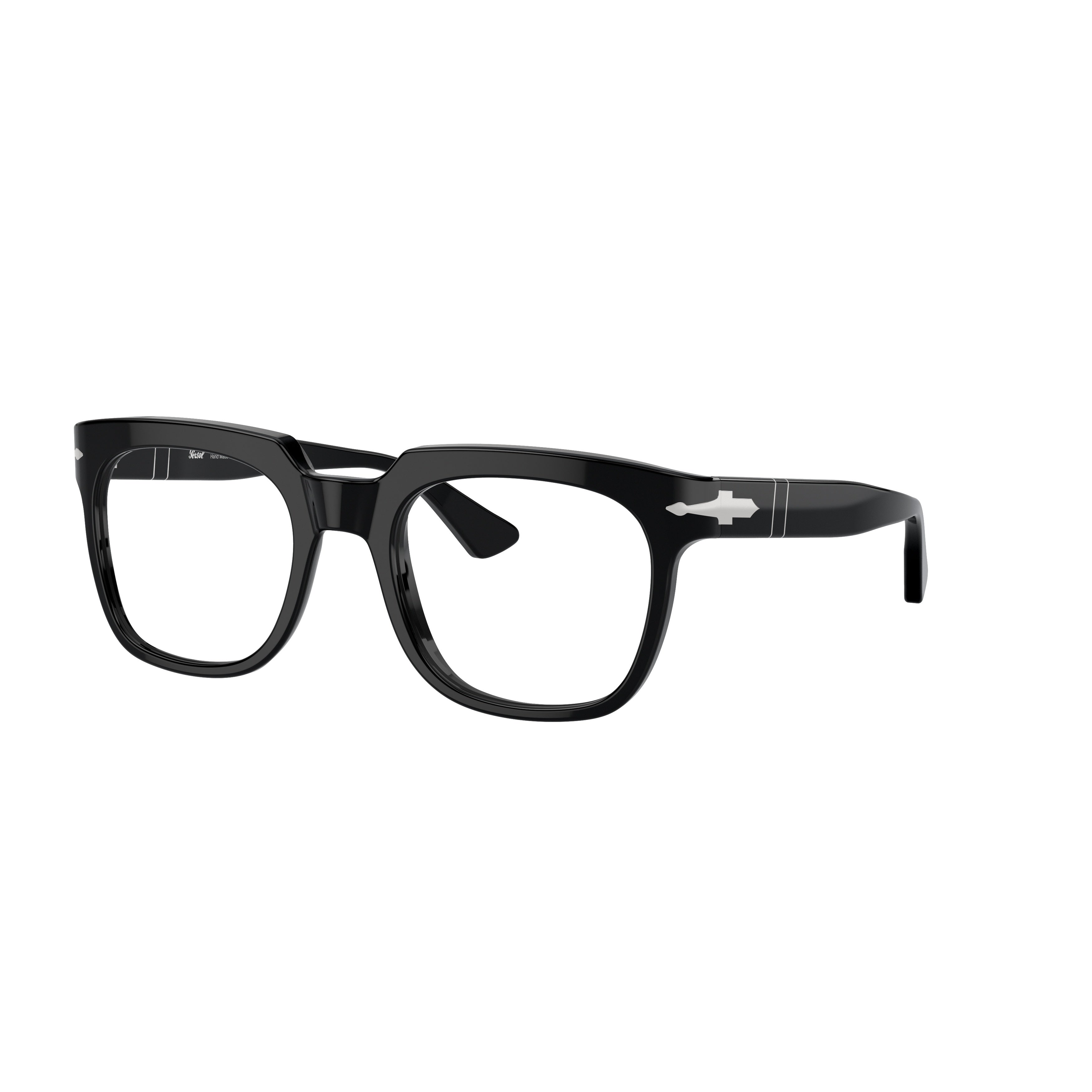 0po3325v Square Frame Eyeglasses with Silver Arrow Detail