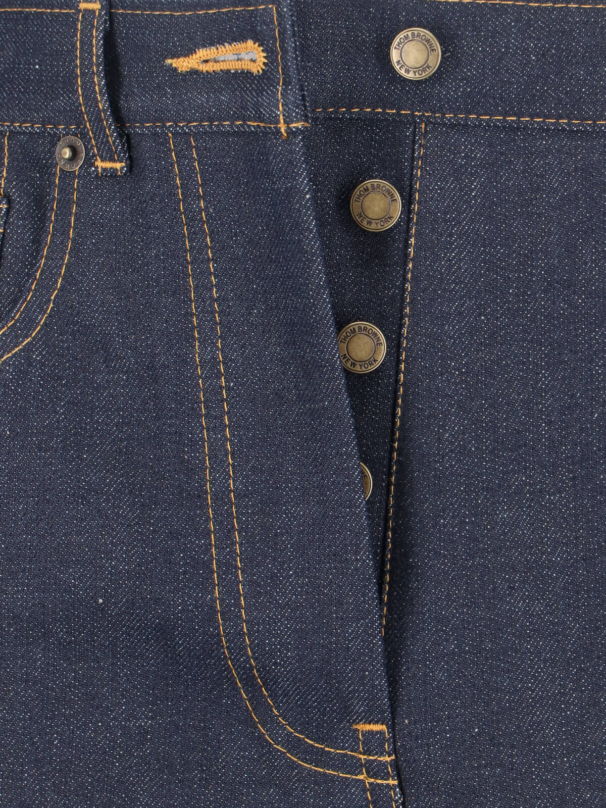 Blue Mid-Rise Straight-Leg Denim Jeans