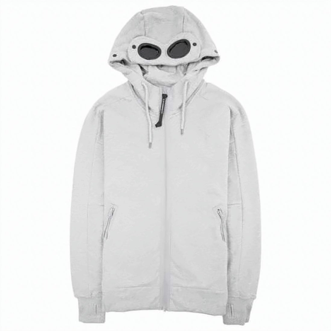 Zip-Up Hoodie with Unique Goggles