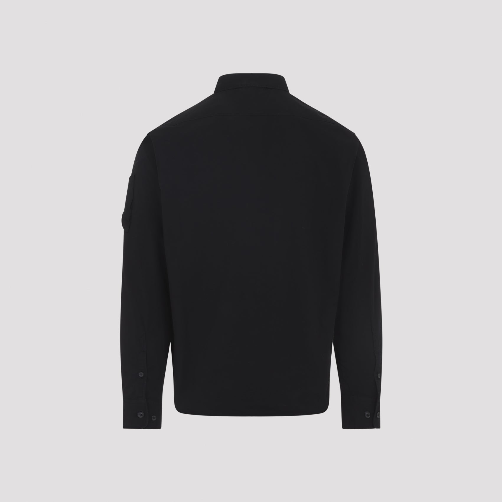 Casual Black Shirt With Classic Collar