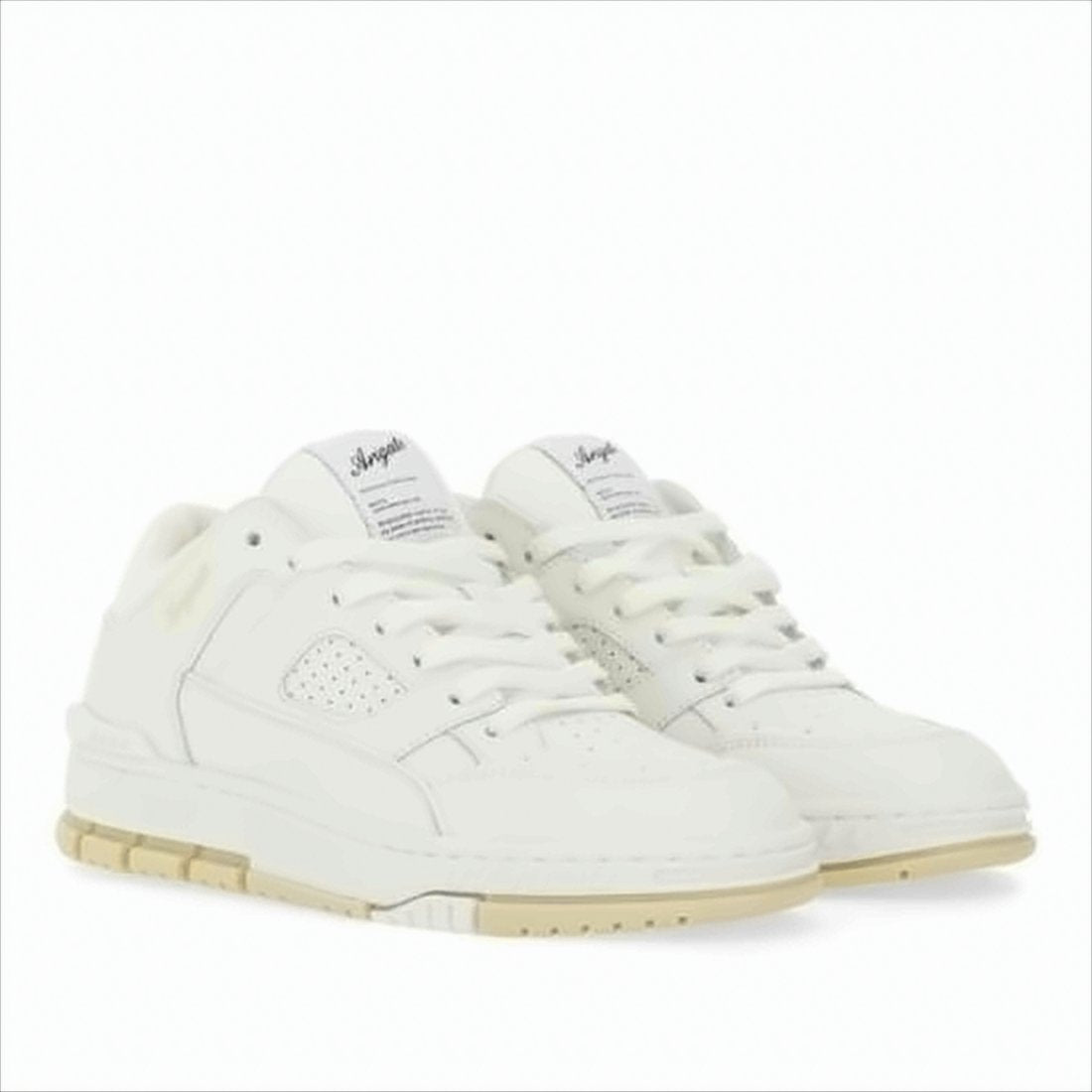 White Leather Sneakers with Padded Collar
