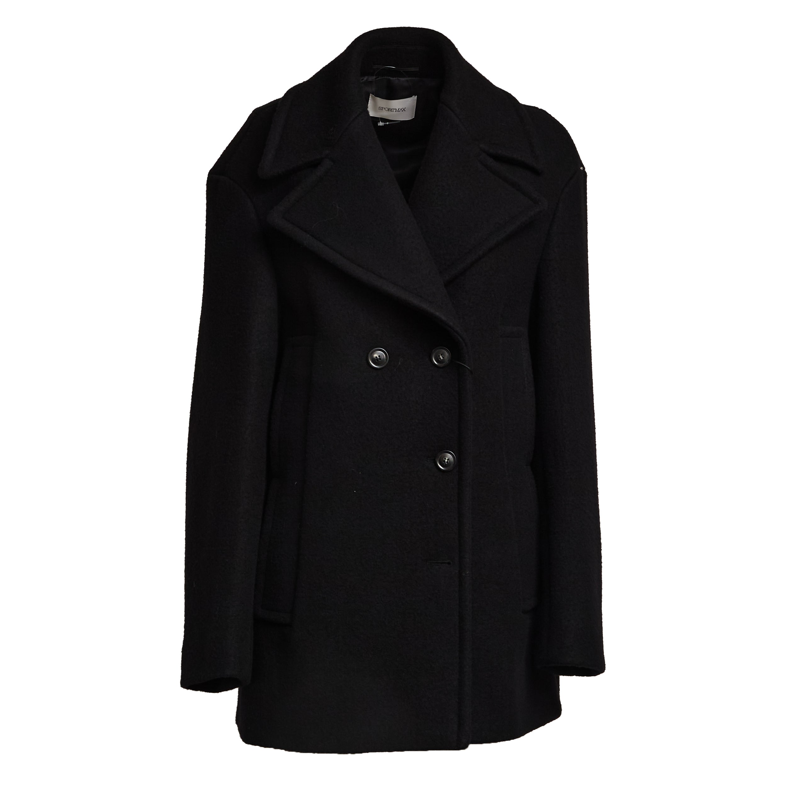Double-Breasted Wool Jacket with Wide Lapels
