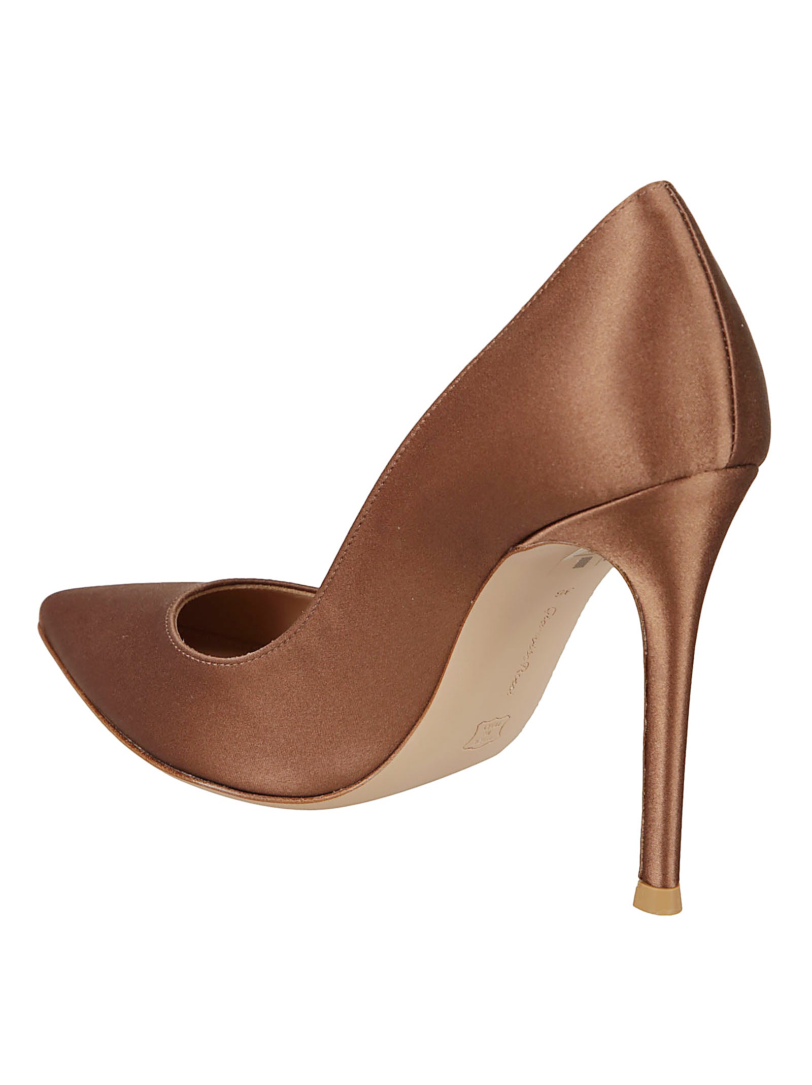 Pointed-Toe Satin High-Heeled Pumps With Stiletto Heel