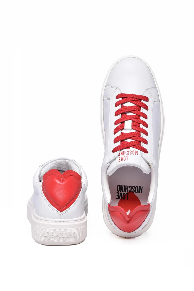 Heart Sneakers - White/Red