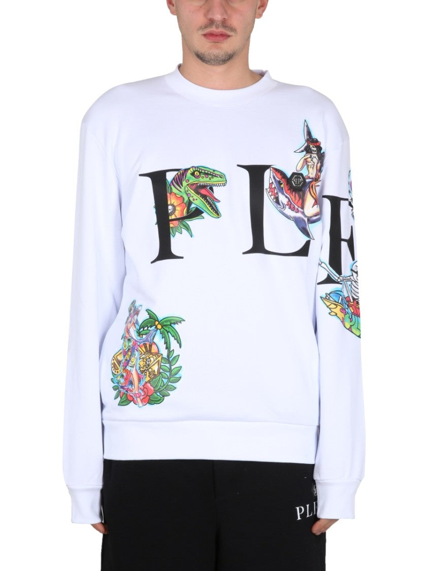 Crewneck Sweatshirt With Front Graphic