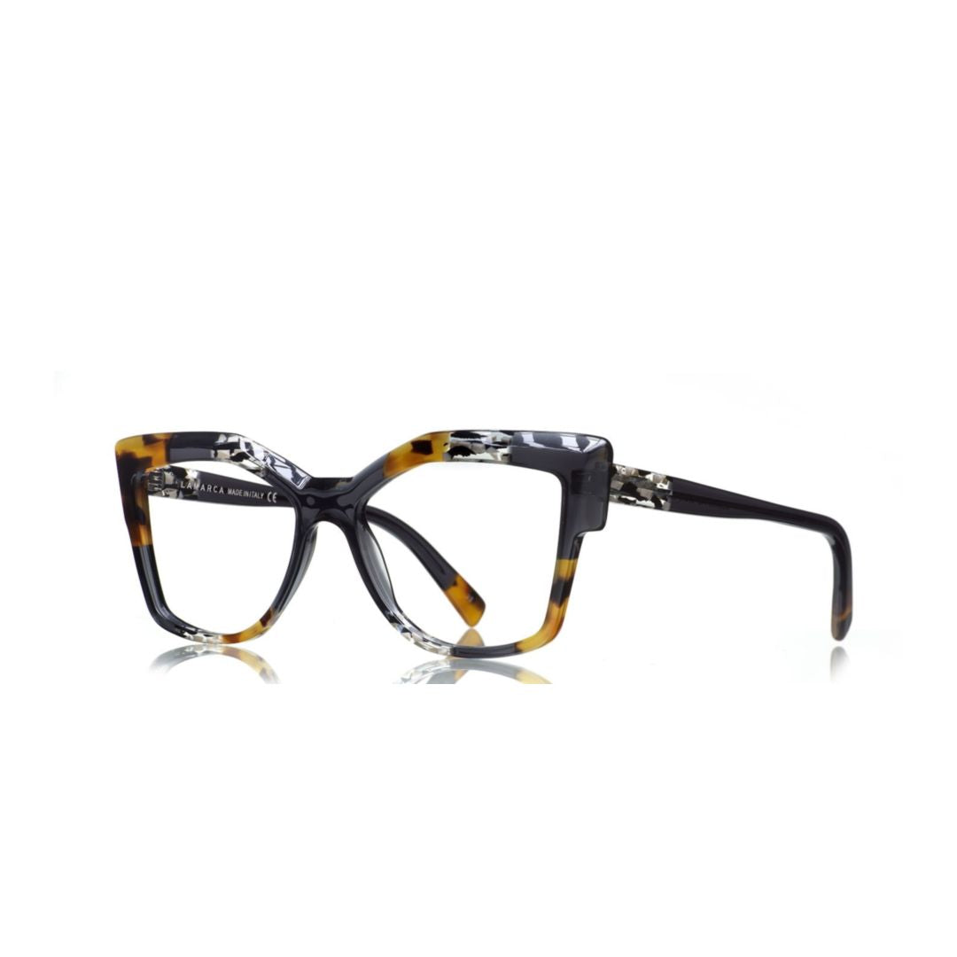 Mosaico 148 Oversized Square Frame Eyeglasses with Mosaic Pattern