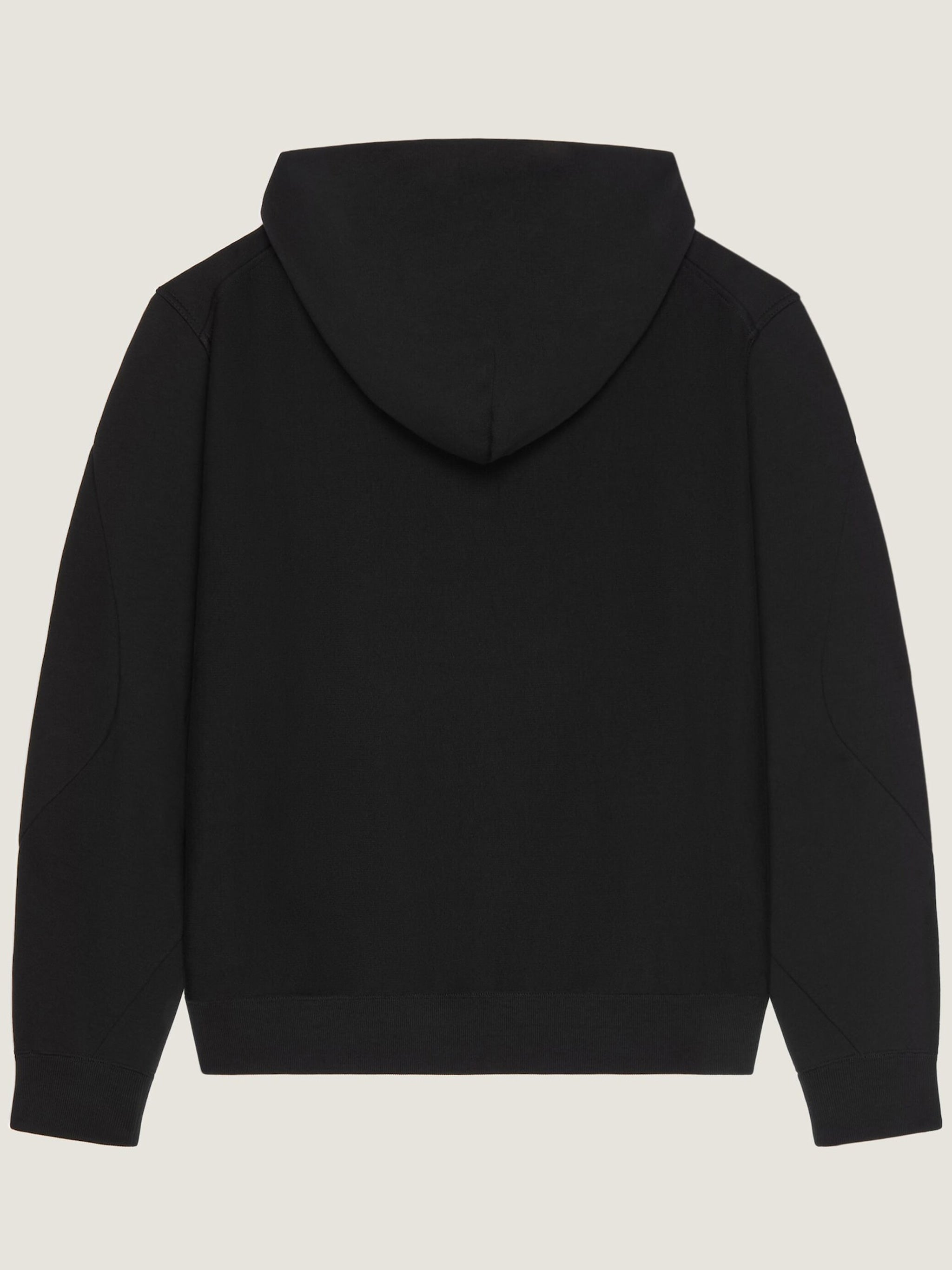 Couture Seam Regular Fit Black Hoodie