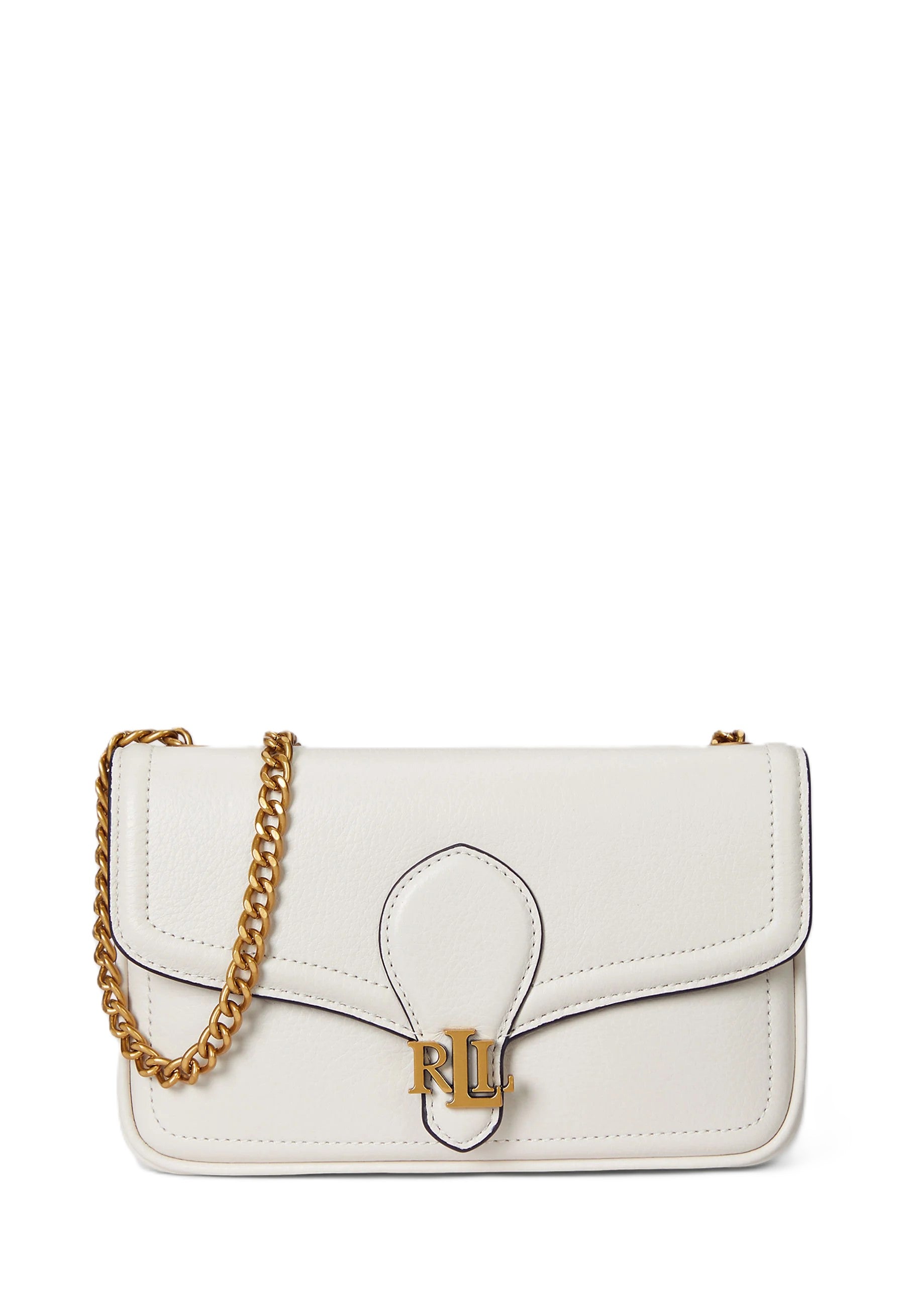 White Bradley Luxe Leather Chain Wallet