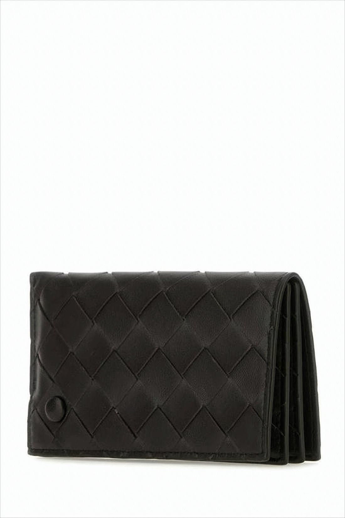 Rectangular Woven Leather Card Wallet