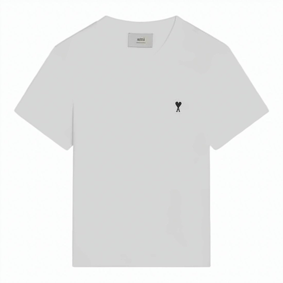 Cropped Cotton T-Shirt with Heart Logo