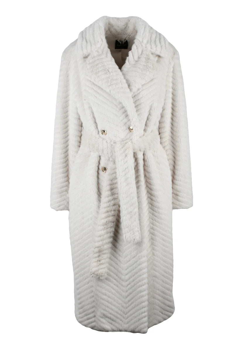 Faux Fur Coat - White