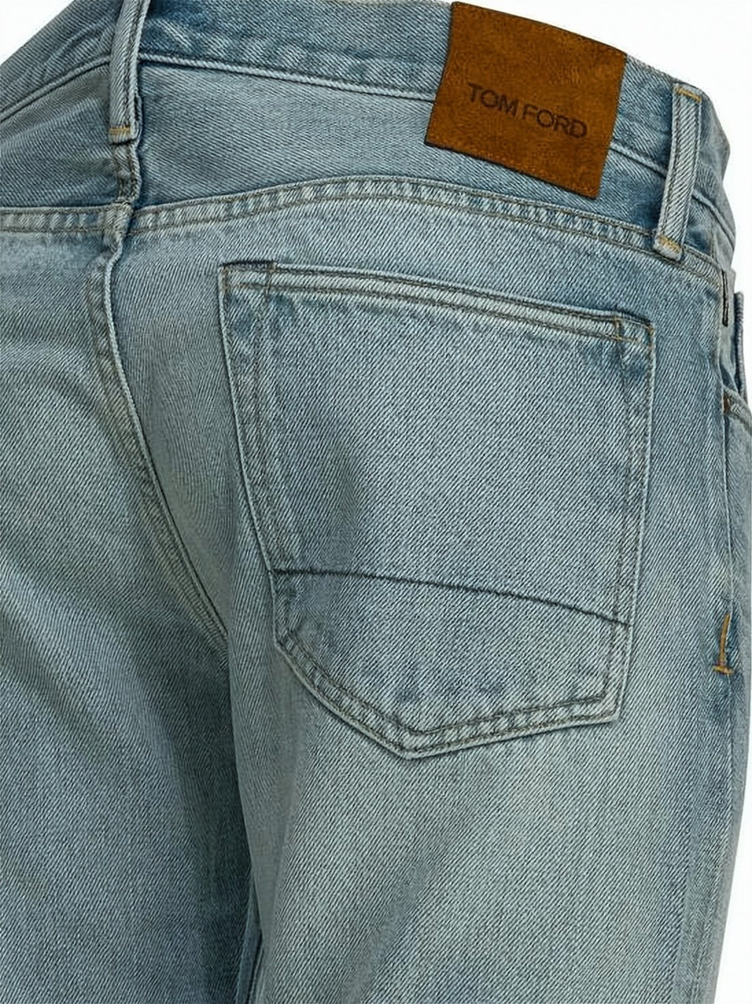 Light Blue Straight-Leg Denim Pants