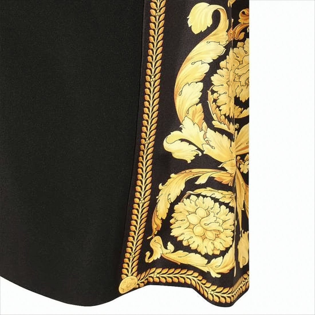 Baroque-Patterned Sleeveless Midi Dress by Versace