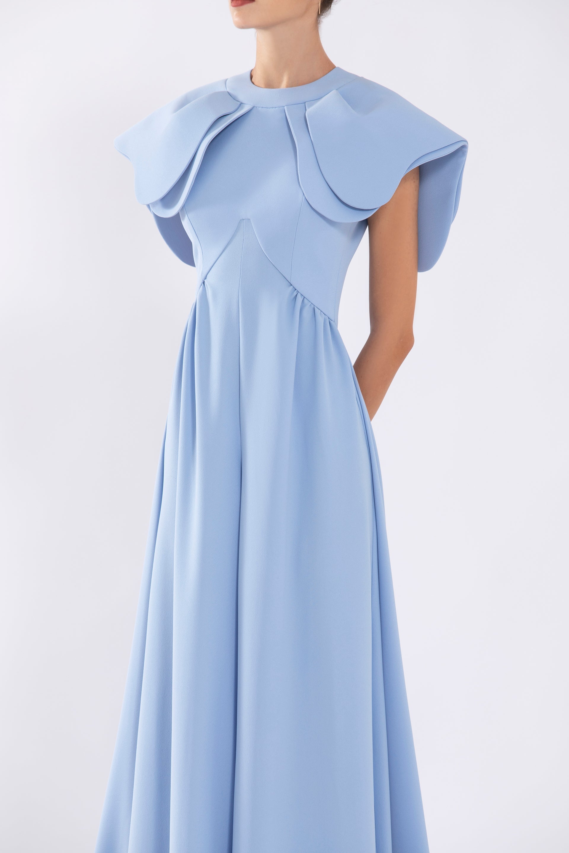 Back Overskirt Crepe Jumpsuit