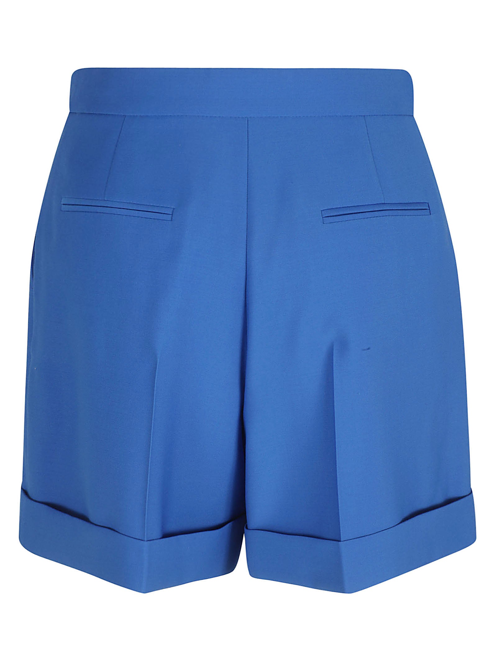 Cuffed High-Waist Tailored Shorts
