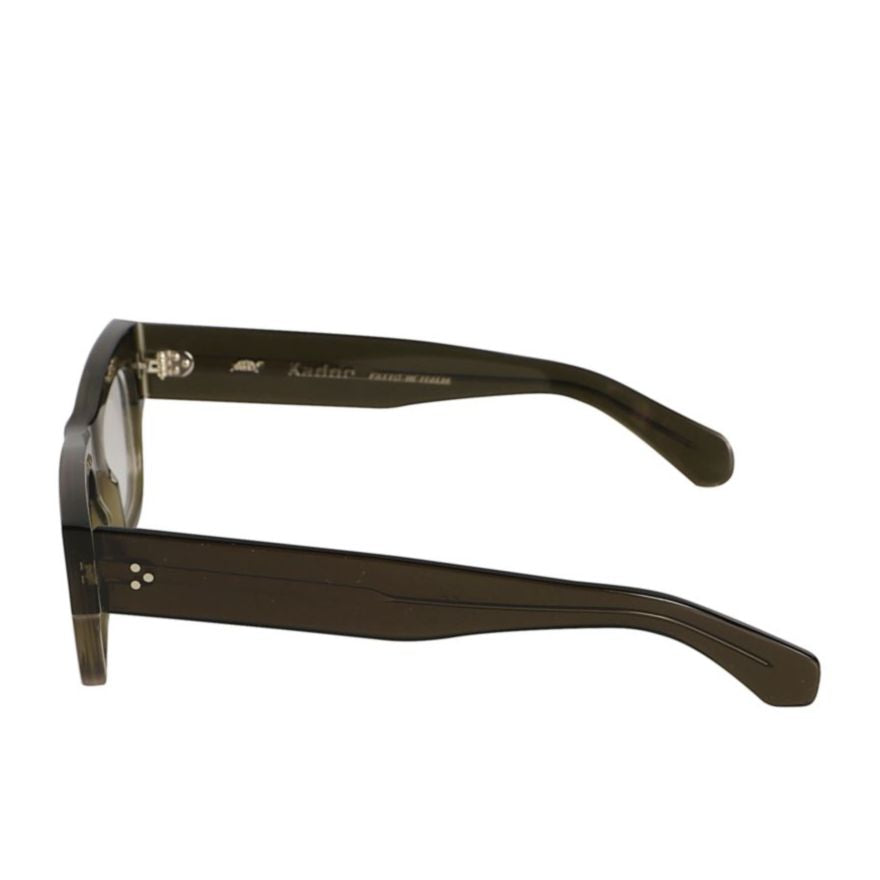 Timeless Rectangular Frame Sunglasses with Dark Olive Transparency