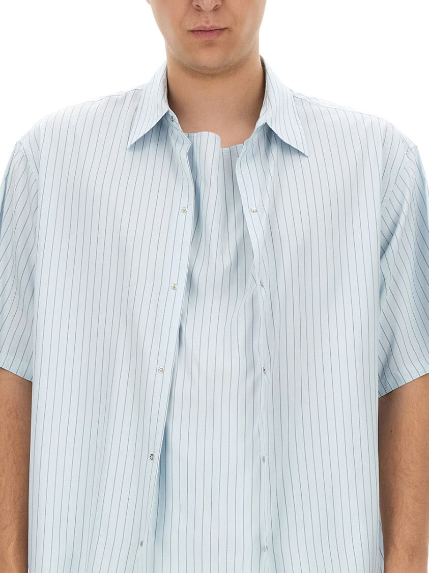 Relaxed Fit Striped Shirt With Classic Collar