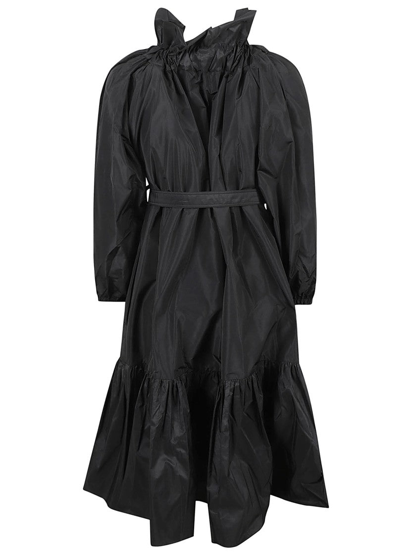 Structured Black Dress With High Neckline