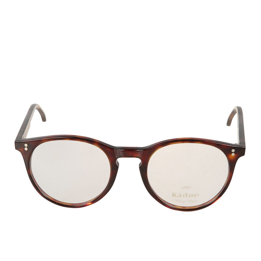 Chyli Round Tortoiseshell Frame Eyeglasses with Metallic Accents