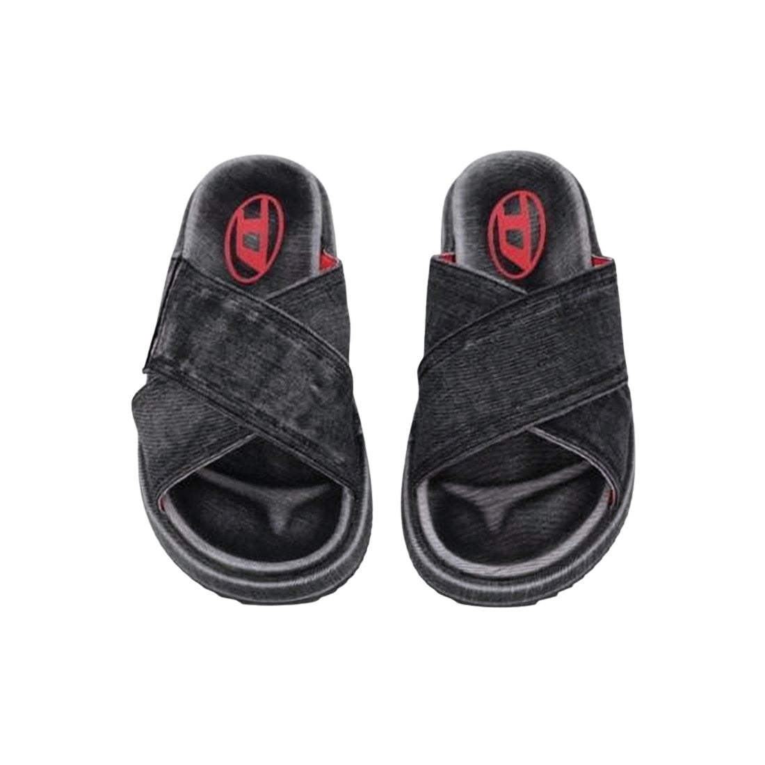Crisscross Textile Sandals with Cushioned Footbed