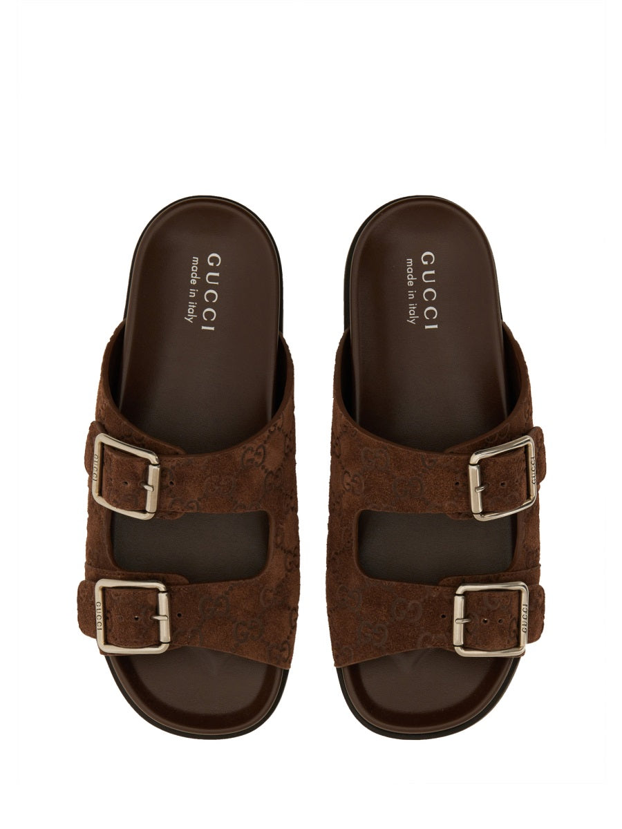 Leather Slider Sandal with Minimalist Design