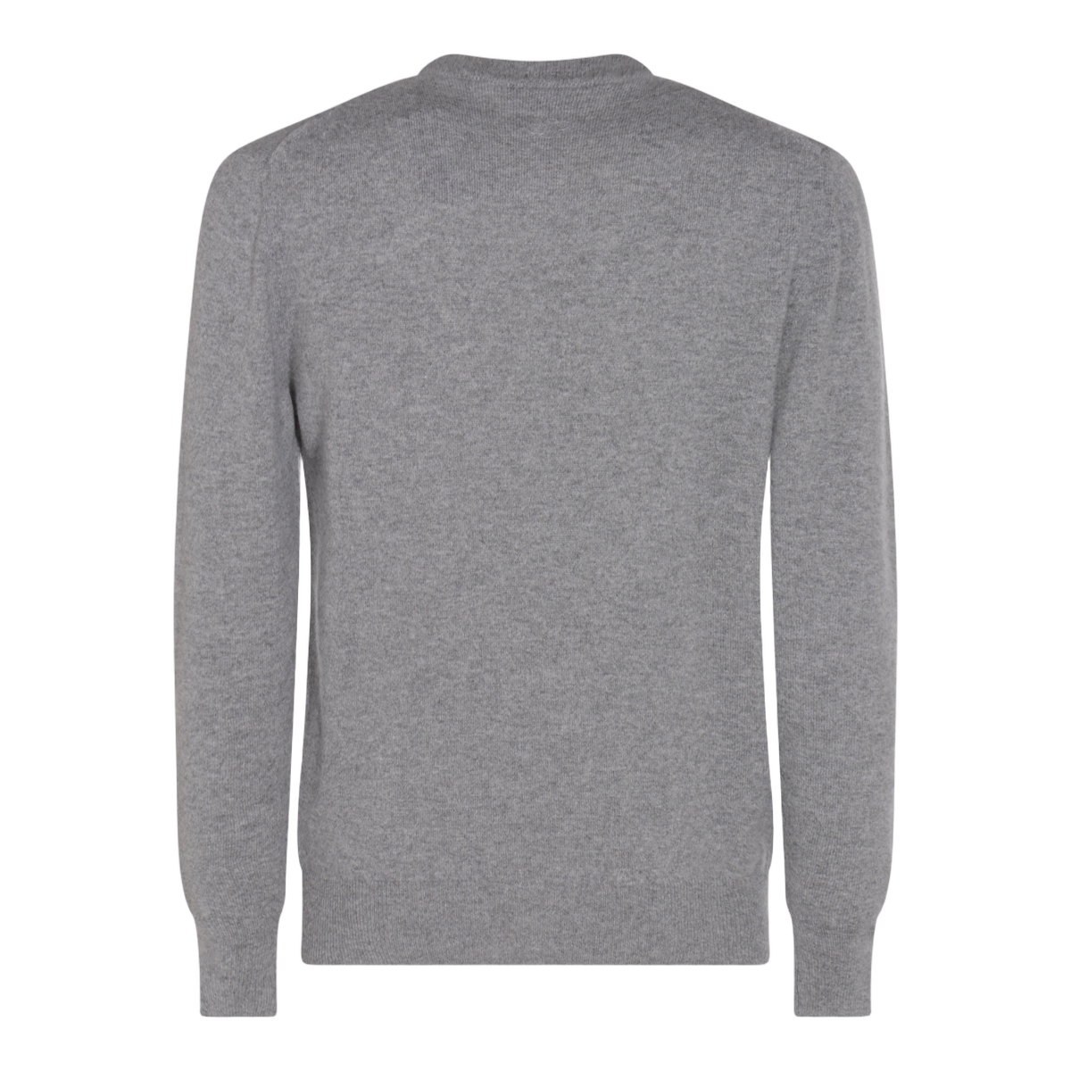 Crew Neck Sweater with Ribbed Cuffs