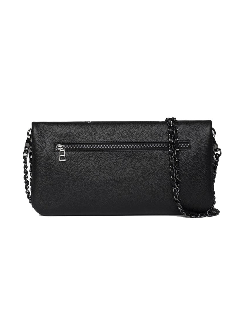 Textured Black Clutch Bag