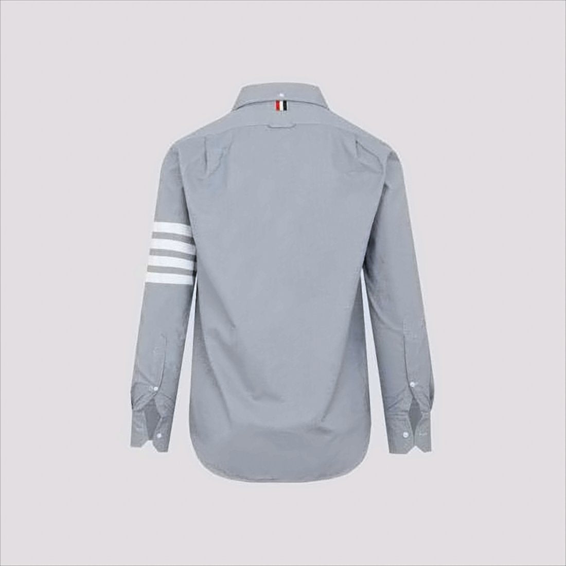 Long-Sleeve Shirt with Classic Collar and Striped Detailing