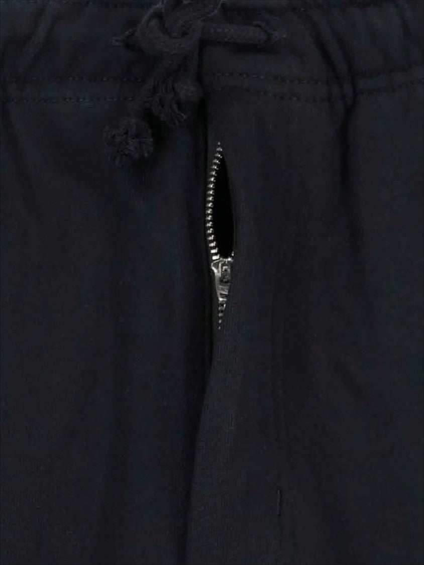 Minimalist Black Shorts with Vertical Stripe Detail